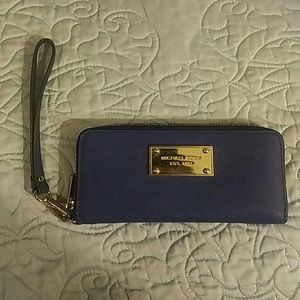 Used Michael Kors Wristlet, Deep Blue
